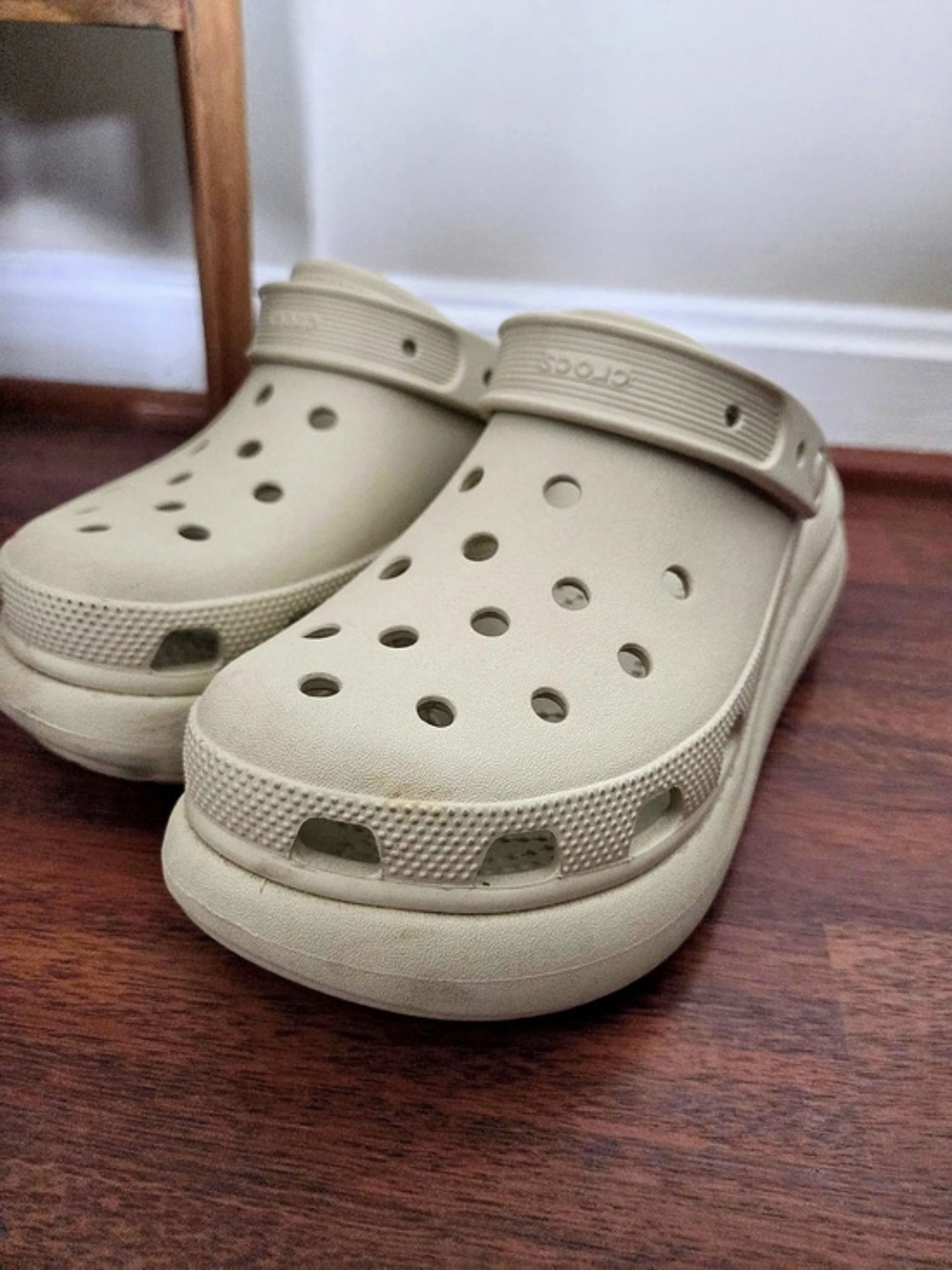 Crocs Crush Platform Clogs in Bone